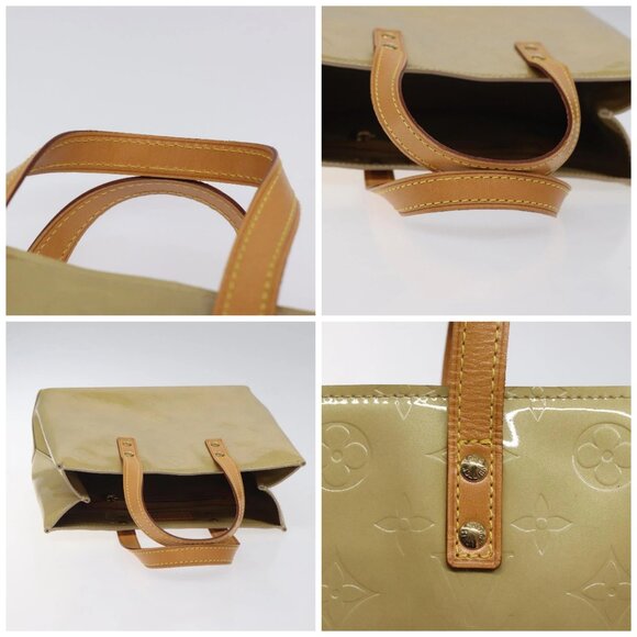 LOUIS VUITTON Monogram Vernis Reade PM Hand Bag Beige M91334 LV Auth 120540 - Picture 16 of 16